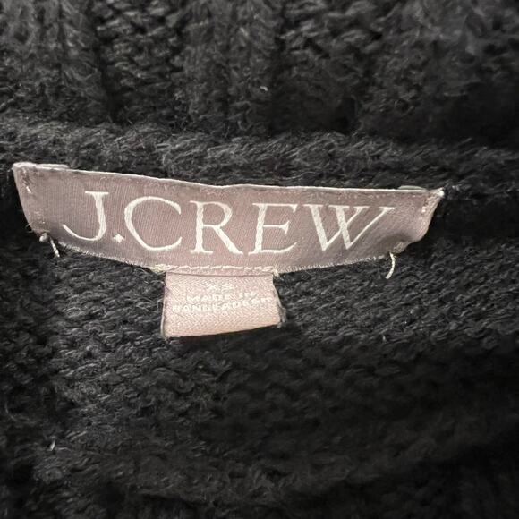 J Crew‎ Women's 100% Cotton Chunky Turtleneck Sweater in Black Size XS - Picture 4 of 9